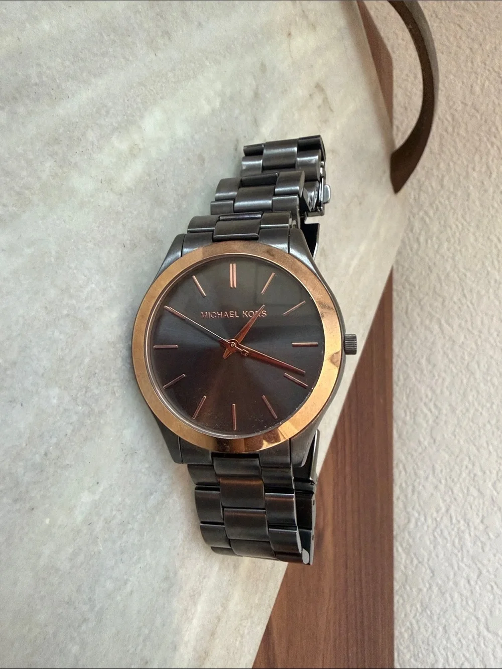 Michael Kors Black Watch with Rose Gold Accents